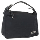 FENDI Zucca Canvas Hand Pouch Black Silver Auth 166172-1