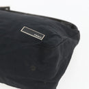 FENDI Zucca Canvas Hand Pouch Black Silver Auth 166172-8