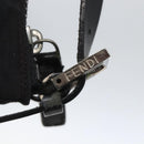 FENDI Zucca Canvas Hand Pouch Black Silver Auth 166172-9