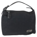 FENDI Zucca Canvas Hand Pouch Black Silver Auth 166172-13