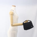 FENDI Zucca Canvas Hand Pouch Black Silver Auth 166172-20