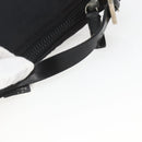 FENDI Zucca Canvas Hand Pouch Black Silver Auth 166172-7