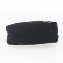 FENDI Zucca Canvas Hand Pouch Black Silver Auth 166172-5