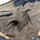 Chloe Mercy Hand Bag Leather 2way Black Gold Auth 166182-20