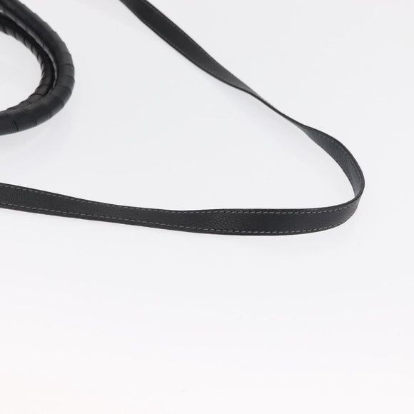 Chloe Mercy Hand Bag Leather 2way Black Gold Auth 166182