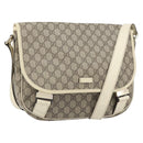 GUCCI GG Supreme Shoulder Bag PVC Beige Gold 201732 Auth 166189-1