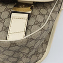 GUCCI GG Supreme Shoulder Bag PVC Beige Gold 201732 Auth 166189-11