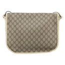 GUCCI GG Supreme Shoulder Bag PVC Beige Gold 201732 Auth 166189-3