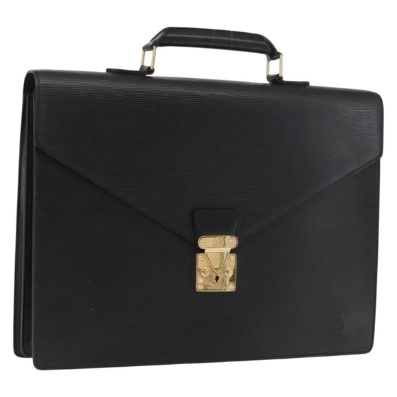 LOUIS VUITTON Epi Serviette Ambassador Business Bag Black M54412 LV Auth 166190