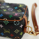 LOUIS VUITTON Monogram Multicolor Trousse Wapity Pouch Black M58034 Auth 166199V-11