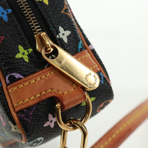 LOUIS VUITTON Monogram Multicolor Trousse Wapity Pouch Black M58034 Auth 166199V