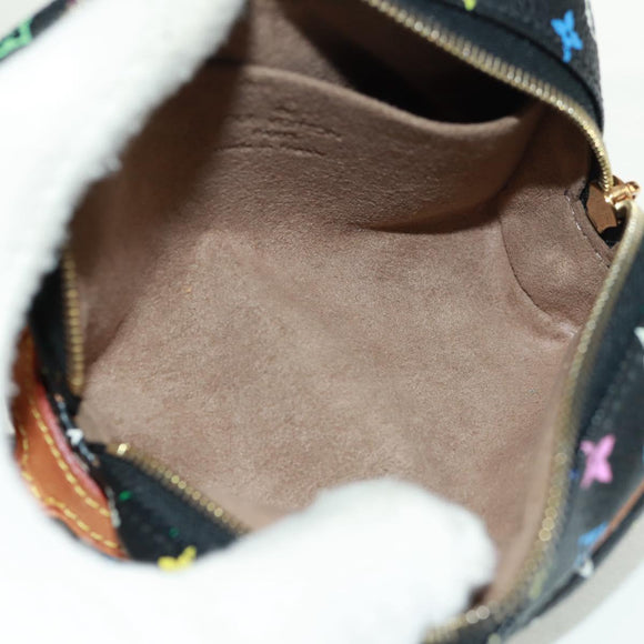LOUIS VUITTON Monogram Multicolor Trousse Wapity Pouch Black M58034 Auth 166199V