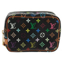 LOUIS VUITTON Monogram Multicolor Trousse Wapity Pouch Black M58034 Auth 166199V-2
