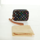 LOUIS VUITTON Monogram Multicolor Trousse Wapity Pouch Black M58034 Auth 166199V-20