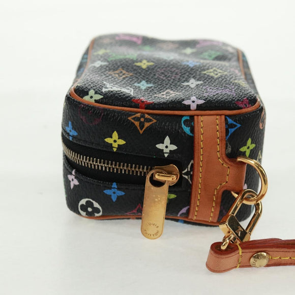 LOUIS VUITTON Monogram Multicolor Trousse Wapity Pouch Black M58034 Auth 166199V