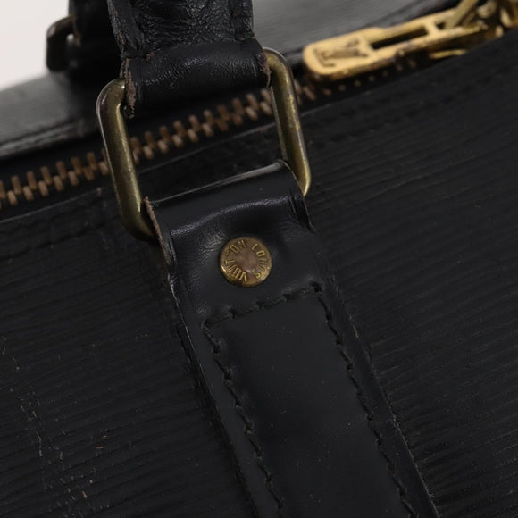 LOUIS VUITTON Epi Keepall 55 Boston Bag Noir Schwarz M42952 LV Auth 166220