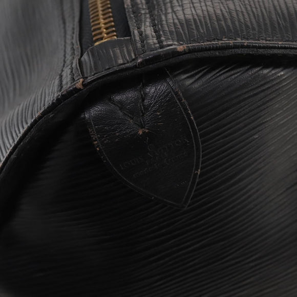 LOUIS VUITTON Epi Keepall 55 Boston Bag Noir Schwarz M42952 LV Auth 166220