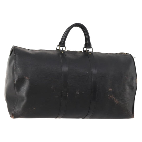 LOUIS VUITTON Epi Keepall 55 Boston Bag Noir Schwarz M42952 LV Auth 166220