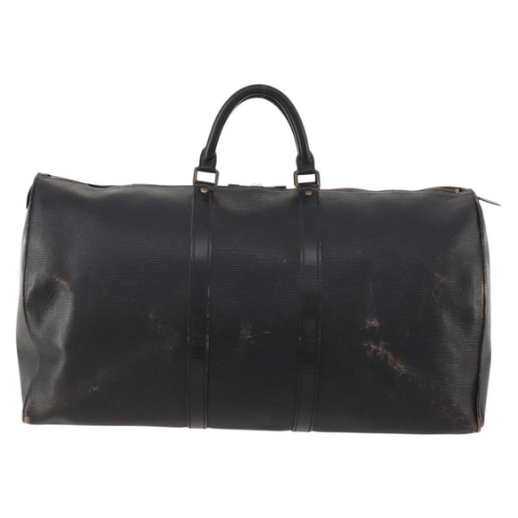 LOUIS VUITTON Epi Keepall 55 Boston Bag Noir Schwarz M42952 LV Auth 166220