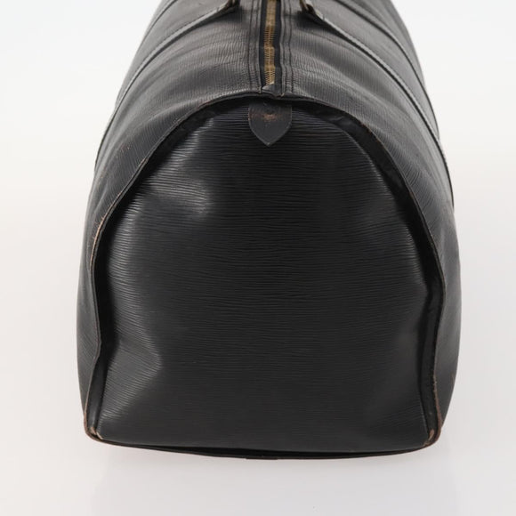 LOUIS VUITTON Epi Keepall 55 Boston Bag Noir Schwarz M42952 LV Auth 166220