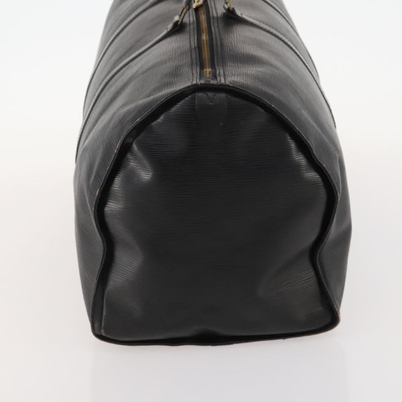 LOUIS VUITTON Epi Keepall 55 Boston Bag Noir Schwarz M42952 LV Auth 166220