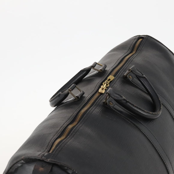 LOUIS VUITTON Epi Keepall 55 Boston Bag Noir Schwarz M42952 LV Auth 166220