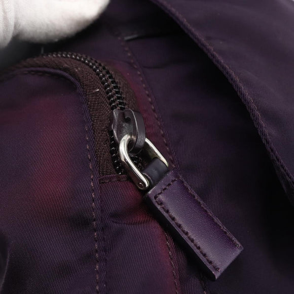 PRADA Shoulder Bag Nylon Purple Silver Auth 166221