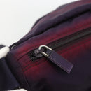 PRADA Shoulder Bag Nylon Purple Silver Auth 166221-21