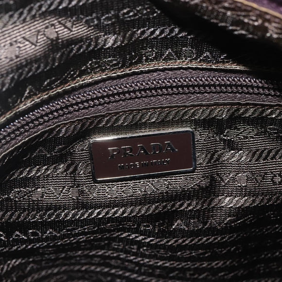 PRADA Shoulder Bag Nylon Purple Silver Auth 166221