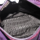 PRADA Shoulder Bag Nylon Purple Silver Auth 166221-10