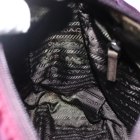 PRADA Shoulder Bag Nylon Purple Silver Auth 166221