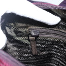 PRADA Shoulder Bag Nylon Purple Silver Auth 166221-25