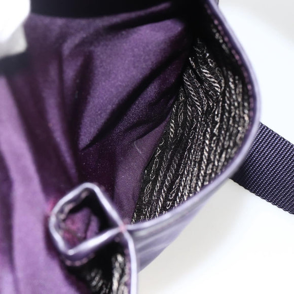 PRADA Shoulder Bag Nylon Purple Silver Auth 166221