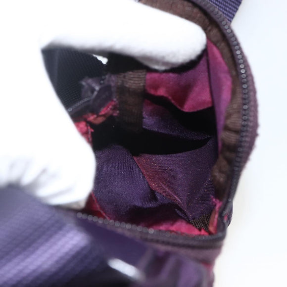PRADA Shoulder Bag Nylon Purple Silver Auth 166221