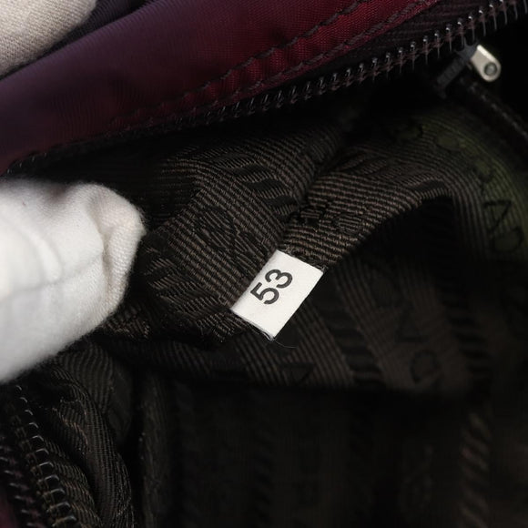 PRADA Shoulder Bag Nylon Purple Silver Auth 166221