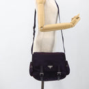 PRADA Shoulder Bag Nylon Purple Silver Auth 166221-28