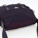 PRADA Shoulder Bag Nylon Purple Silver Auth 166221-6