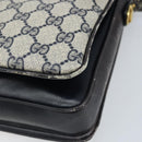 GUCCI GG Supreme Shoulder Bag PVC Navy Gold 001 16 4084 Auth 166222-9
