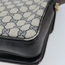 GUCCI GG Supreme Shoulder Bag PVC Navy Gold 001 16 4084 Auth 166222-15