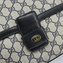 GUCCI GG Supreme Shoulder Bag PVC Navy Gold 001 16 4084 Auth 166222-17