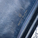 GUCCI GG Supreme Shoulder Bag PVC Navy Gold 001 16 4084 Auth 166222-19