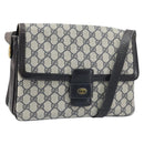 GUCCI GG Supreme Shoulder Bag PVC Navy Gold 001 16 4084 Auth 166222-1