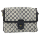 GUCCI GG Supreme Shoulder Bag PVC Navy Gold 001 16 4084 Auth 166222-13