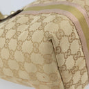 GUCCI GG Canvas Sherry Line Tote Bag Beige Gold 137396 Auth 166223-13