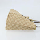 GUCCI GG Canvas Sherry Line Tote Bag Beige Gold 137396 Auth 166223-4