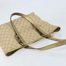 GUCCI GG Canvas Sherry Line Tote Bag Beige Gold 137396 Auth 166223-6
