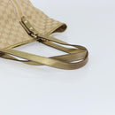 GUCCI GG Canvas Sherry Line Tote Bag Beige Gold 137396 Auth 166223-7