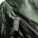 PRADA Hand Bag Nylon Khaki Silver Auth 166225-22
