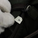 PRADA Hand Bag Nylon Khaki Silver Auth 166225-11