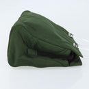 PRADA Hand Bag Nylon Khaki Silver Auth 166225-3